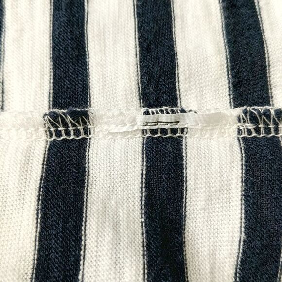 J. Crew | Navy & White Striped Tie Waist Pocket T-shirt | XXS - Picture 8 of 8